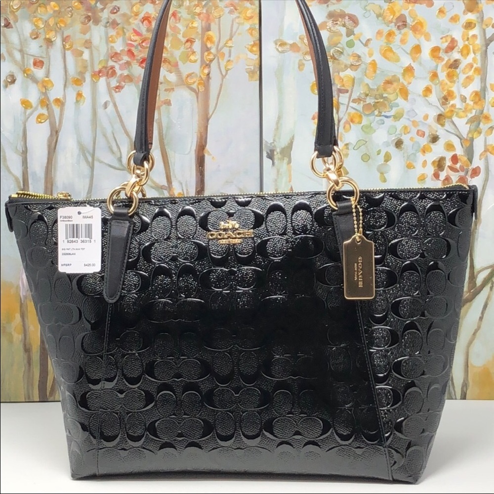 NWT Coach signature Ava Patent tote - Picture 2 of 7